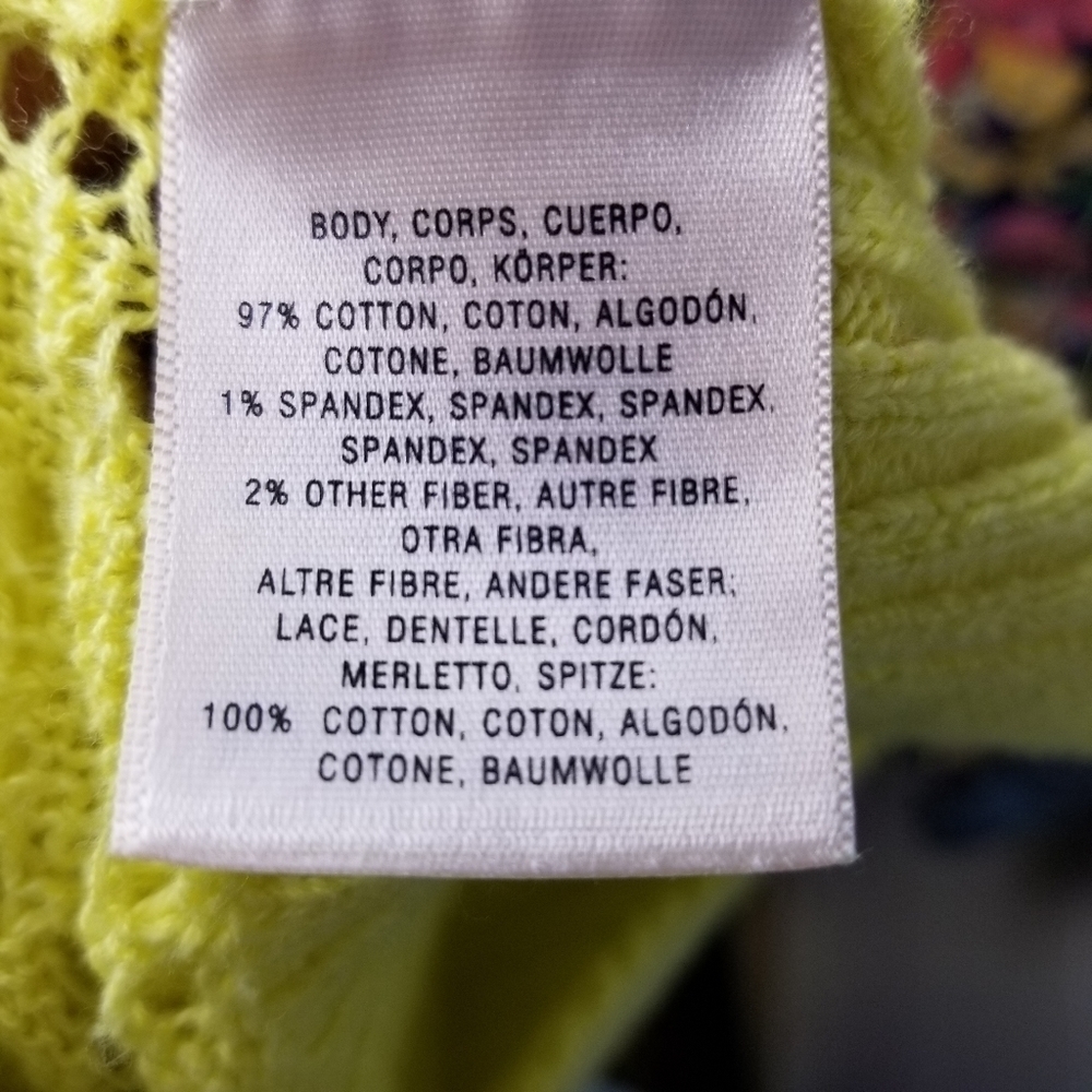 Y2k Anthropologie little yellow bird crochet cardigan sweater Gilmore Coquette - Picture 15 of 15